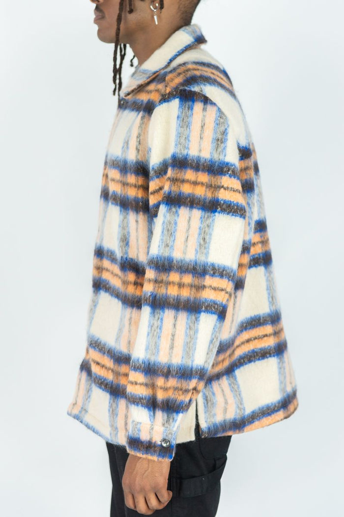 RINGSPUN MOHAIR FLANNEL SHACKET JACKET - 342-784 - ORANGE