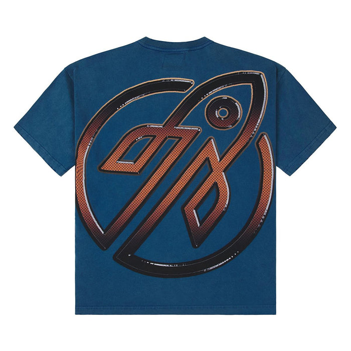 ROCKETBOY MEGA BLAST TEE - TEAL BLUE