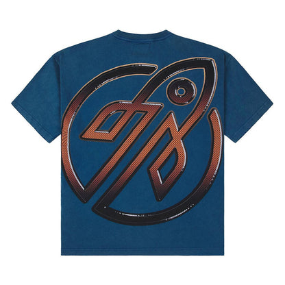 ROCKETBOY MEGA BLAST TEE - TEAL BLUE