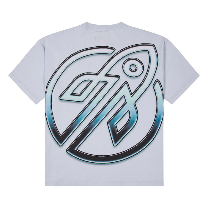 ROCKETBOY WATCH YOUR BACK TEE - BABY BLUE