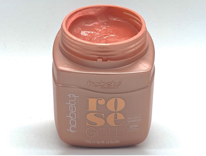 Rose Gold Conditioner Mask - 750g / 26.46oz - For brittle hair that needs growth and resistance. WITH BIOTIN.