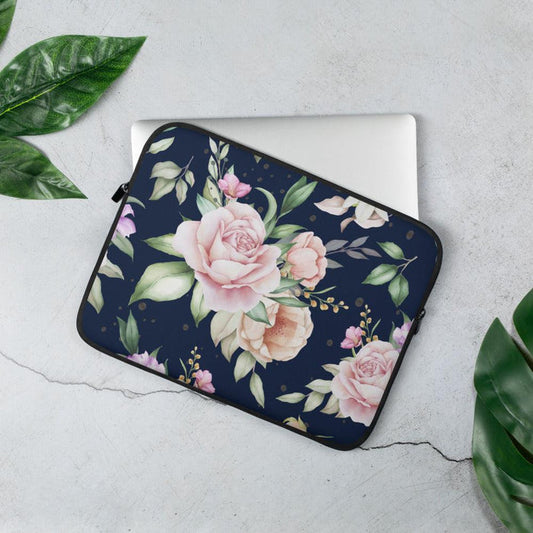 Rose Laptop Sleeve (Navy) - Billyforce Shop