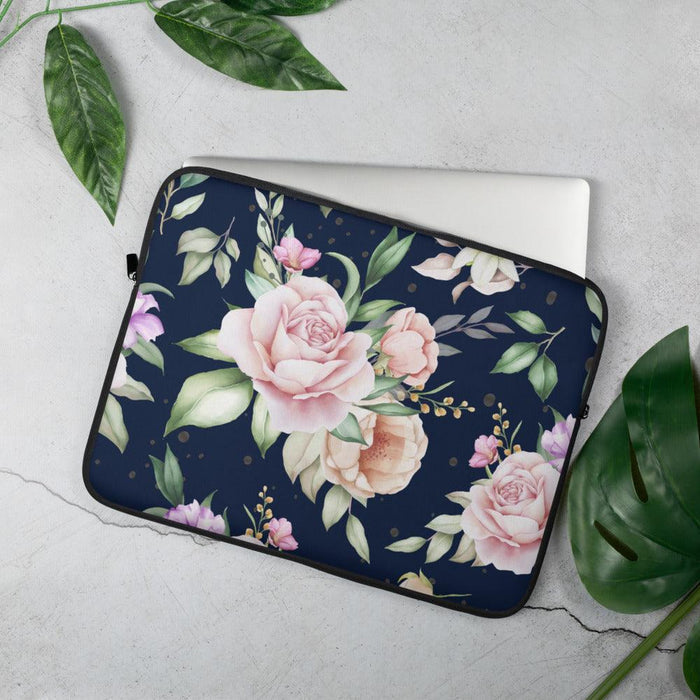 Rose Laptop Sleeve (Navy) - Billyforce Shop