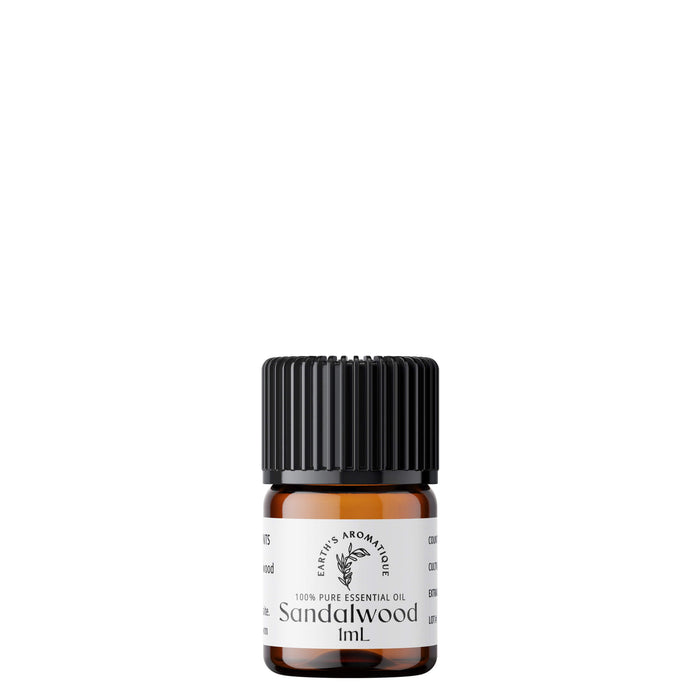 Bottle of Earth's Aromatique Sandalwood Essential Oil 1 mL