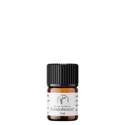 Bottle of Earth's Aromatique Sandalwood Essential Oil 2 mL
