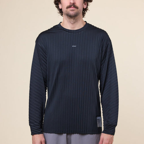 Satisfy Running - AuraLite™ Pleated Long Sleeve T-Shirt - Black
