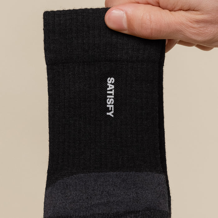 Satisfy Running - Merino Nylon Tube Socks - Black