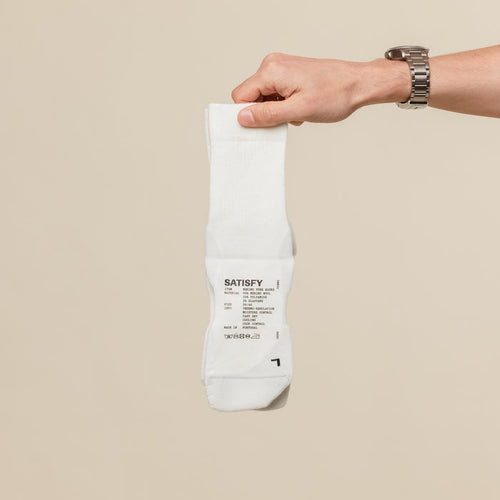 Satisfy Running - Merino Nylon Tube Socks - Off White