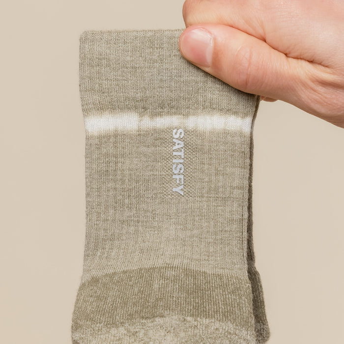 Satisfy Running - Merino Nylon Tube Socks - Tie Dye Covert Green