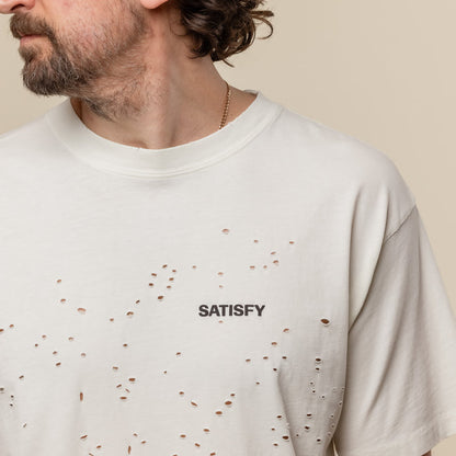 Satisfy Running - MothTech™ T‑Shirt - Aged Ecru
