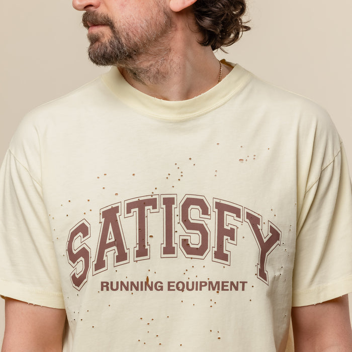 Satisfy Running - MothTech™ T‑Shirt - Aged Transparent Yellow