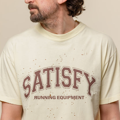 Satisfy Running - MothTech™ T‑Shirt - Aged Transparent Yellow