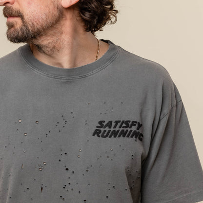 Satisfy Running - MothTech™ T‑Shirt - Faded Black