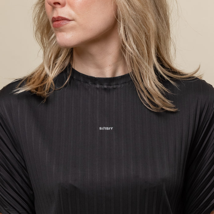 Satisfy Running - Women's AuraLite™ Pleated T-Shirt - Black