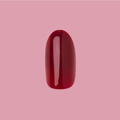 SC - Press-On | Medium | Oval single medium oval false nail in deep bordeaux polish for easy at home mani