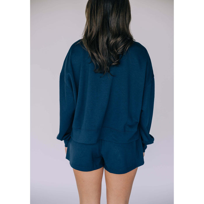 Scarlet & Gold Ava Airy Crewneck Sweatshirt - Auburn