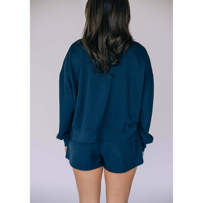 Scarlet & Gold Ava Airy Crewneck Sweatshirt - Auburn