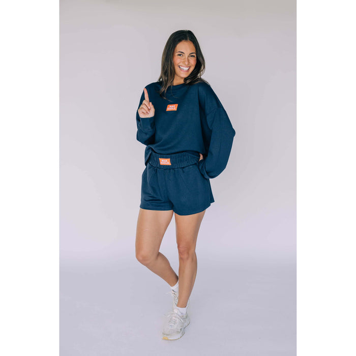 Scarlet & Gold Ava Airy Crewneck Sweatshirt - Auburn
