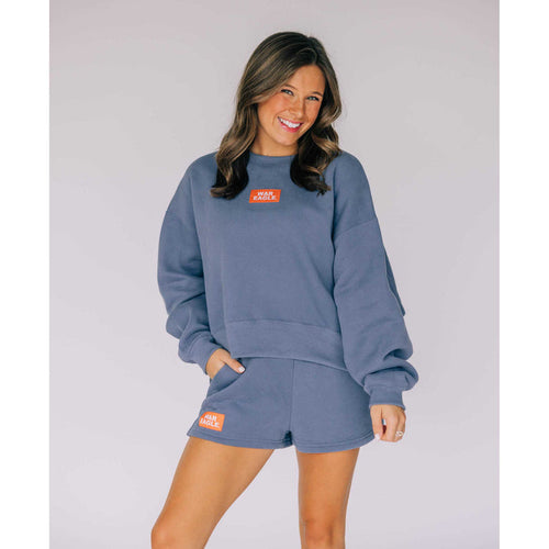 Scarlet & Gold Women's Becca Boxy Crewneck Sweatshirt - Auburn