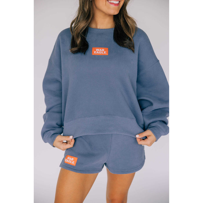 Scarlet & Gold Women's Becca Boxy Crewneck Sweatshirt - Auburn