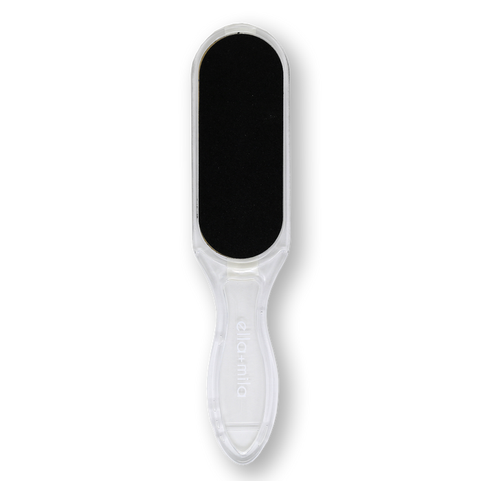 Dual-sided foot file with clear handle – ella+mila Scrapper