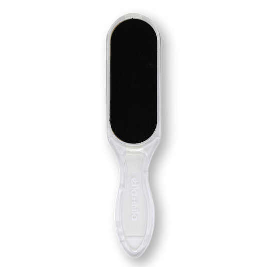 Dual-sided foot file with clear handle – ella+mila Scrapper