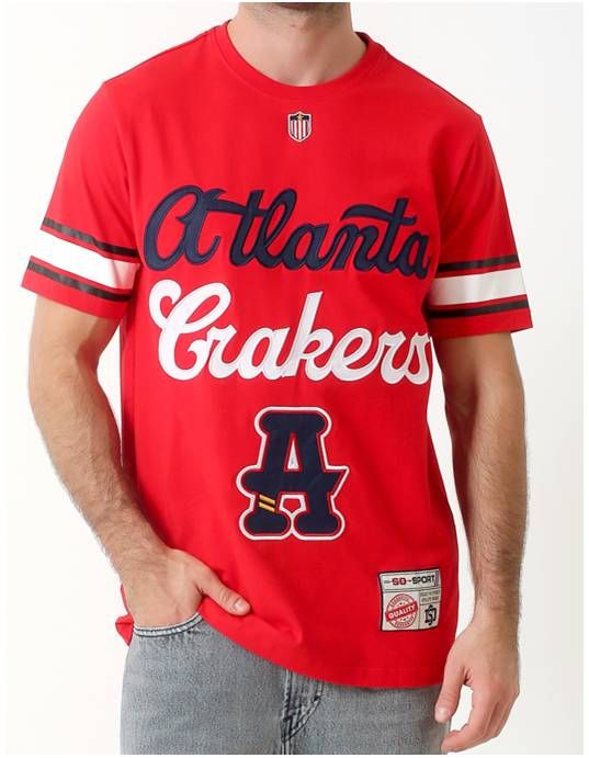 SD SPORT Atlanta Crackers jersey tee - SM4111RD - RED