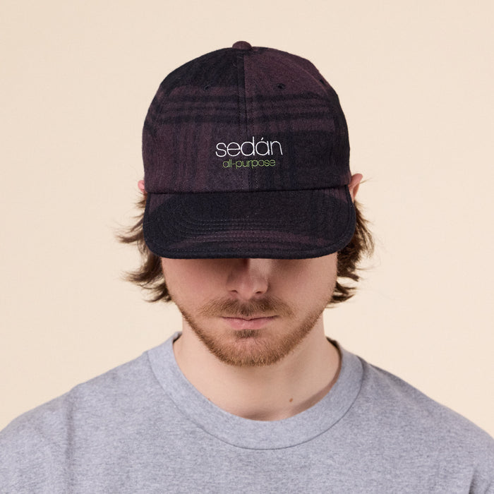 SEDAN ALL-PURPOSE - OG Logo Cotton Wool Plaid Cap - Brown