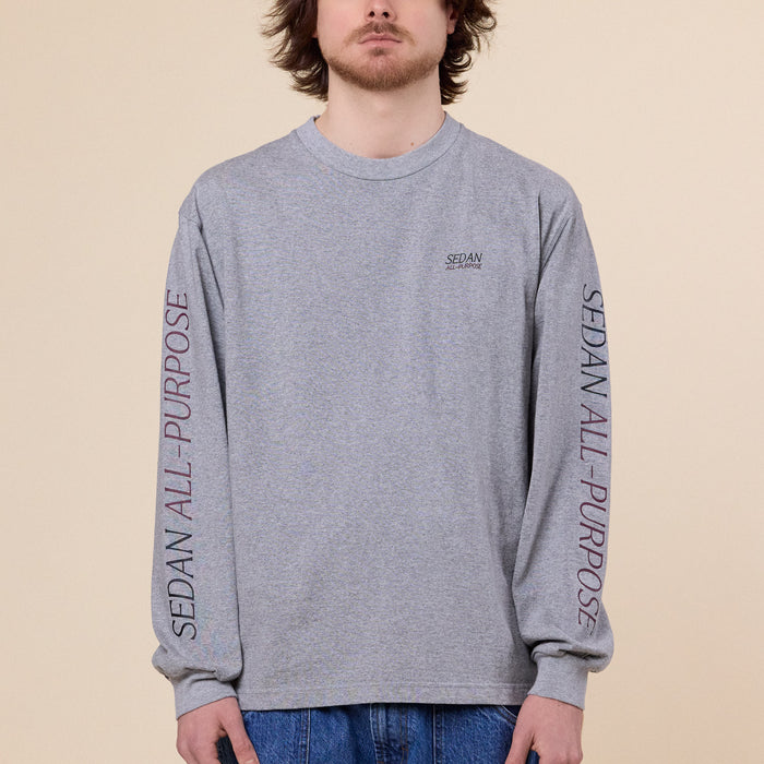 SEDAN ALL-PURPOSE - OG Logo Long Sleeve T-Shirt - Grey Marl