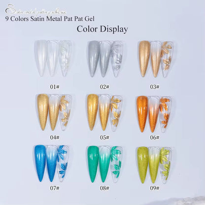 Set Metalic - Glitter Painting Gel - Metalic Gold Silver and Glitter Reflective painting gel