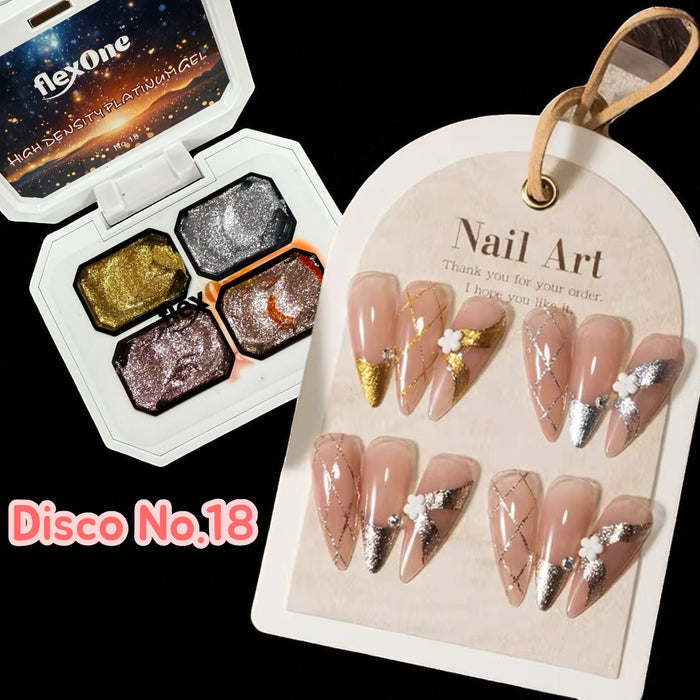 Set Metalic - Glitter Painting Gel - Metalic Gold Silver and Glitter Reflective painting gel