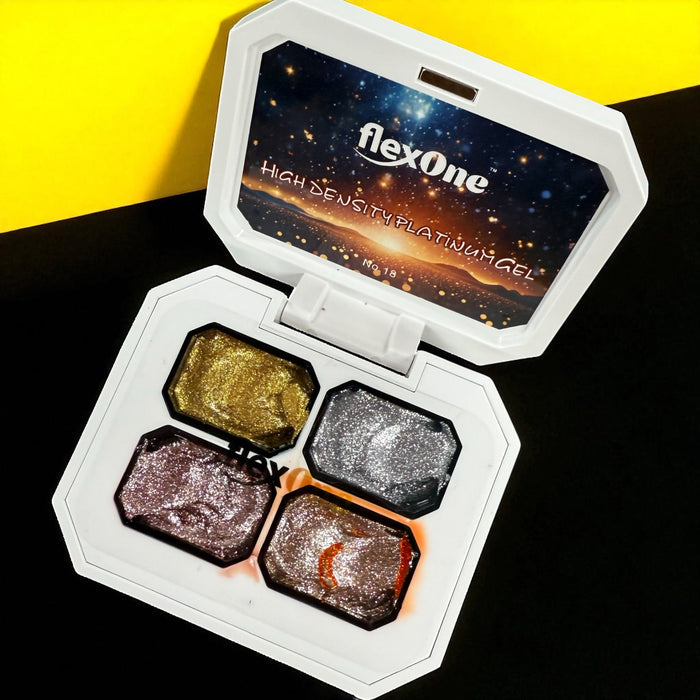 Set Metalic - Glitter Painting Gel - Metalic Gold Silver and Glitter Reflective painting gel