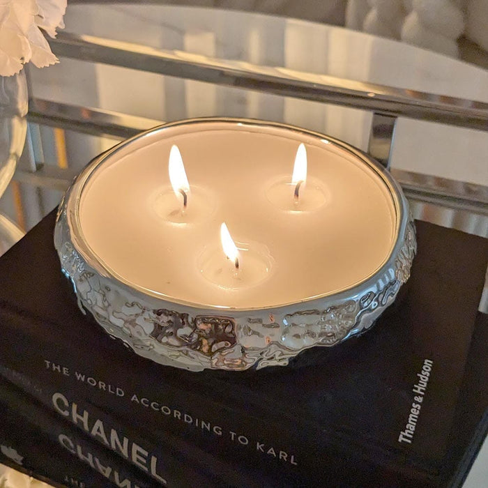 Set of 2 Aeolian Silver Candles Fragrance