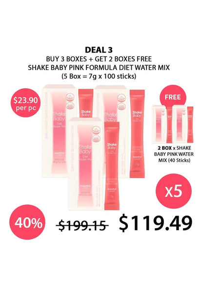 (BUY 3+2 FREE) SHAKE BABY DIET WATER MIX