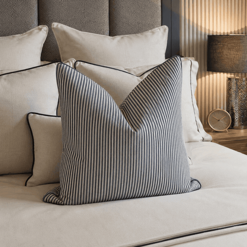 Shoreham Blue Stripe Cushion Cover - 50x50cm Textiles