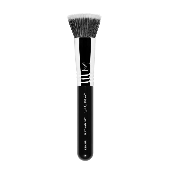 Sigma Beauty F80 Air Flat Kabuki Brush - Black/Chrome