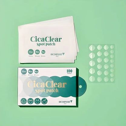 SKINFOOD Cica Clear Spot Patch شرائح لاصقة لعلاج الحبوب من سكنفود