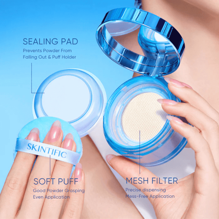 Skintific Invisiblur All Day Loose Powder 10g بودرة سكينتيفيك إنفيزيبلور السائبة التي تدوم طوال اليوم - Princess Cosmetics Qatar