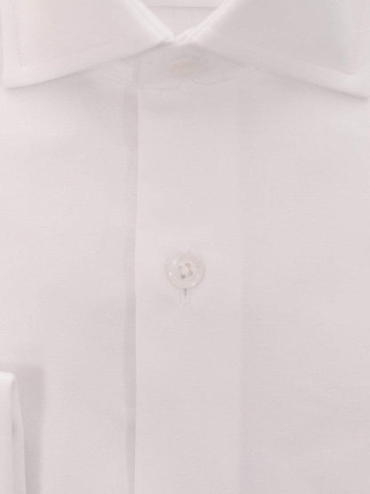 Christopher Lena Bestselling Items Slim Fit Solid White French Cuff Wrinkle Free 80's 2ply Cotton Dress Shirt