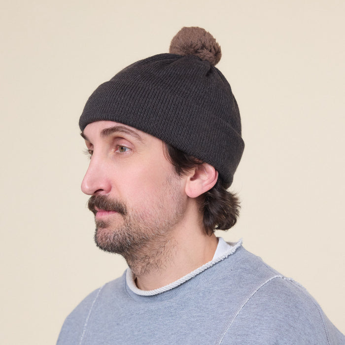 SO SHOP & HOSTEL NAKAMEGURO - Bon Bon Wool Knit Cap - Brown