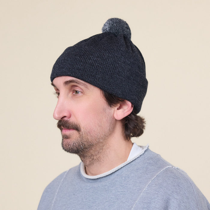 SO SHOP & HOSTEL NAKAMEGURO - Bon Bon Wool Knit Cap - Grey