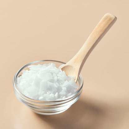 Sodium Hydroxide Flakes - close-up