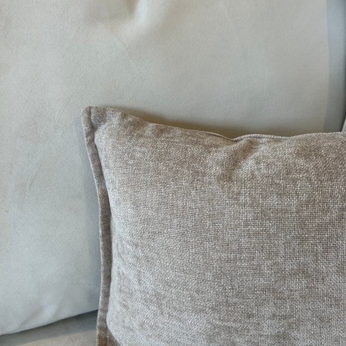 Souffle Taupe Woven Cushion with Oxford Border - 30x50cm Textiles