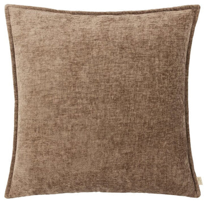 Souffle Taupe Woven Cushion with Oxford Border - 50x50cm Textiles