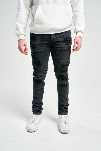 SPARK PREMIUM DENIM SLIM FIT JEANS - S4405 - JET BLACK