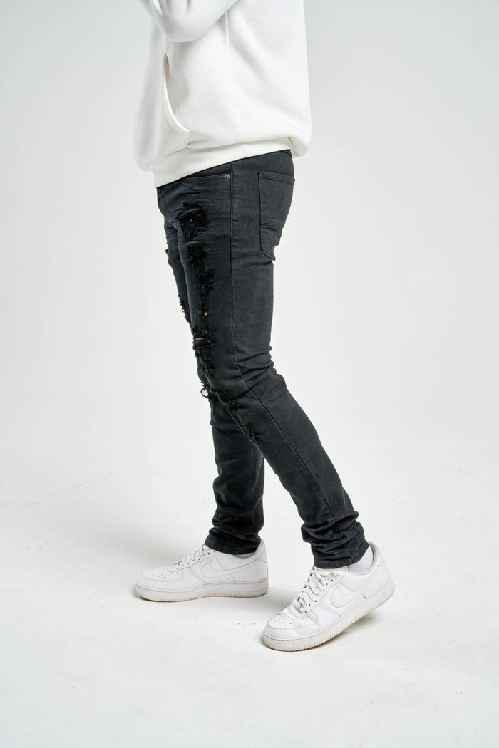 SPARK PREMIUM DENIM SLIM FIT JEANS - S4405 - JET BLACK