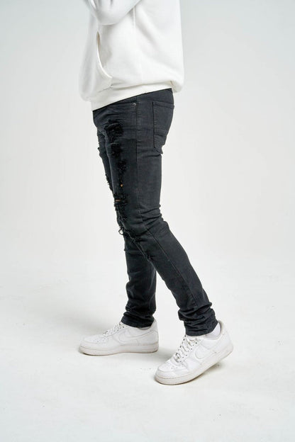 SPARK PREMIUM DENIM SLIM FIT JEANS - S4405 - JET BLACK