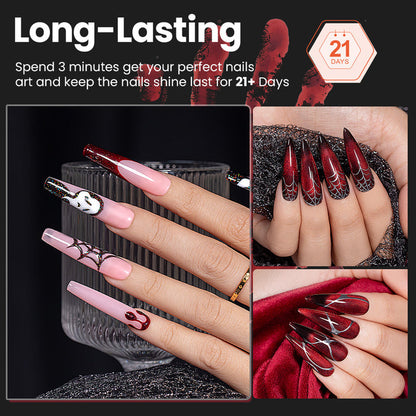 Sparkly Black & Red Gel Nail Polish | 15ml