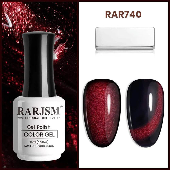 Sparkly Black & Red Gel Nail Polish | 15ml
