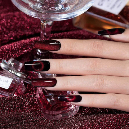 Sparkly Black & Red Gel Nail Polish | 15ml